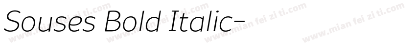 Souses Bold Italic字体转换